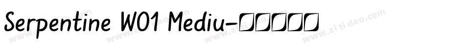 Serpentine W01 Mediu字体转换